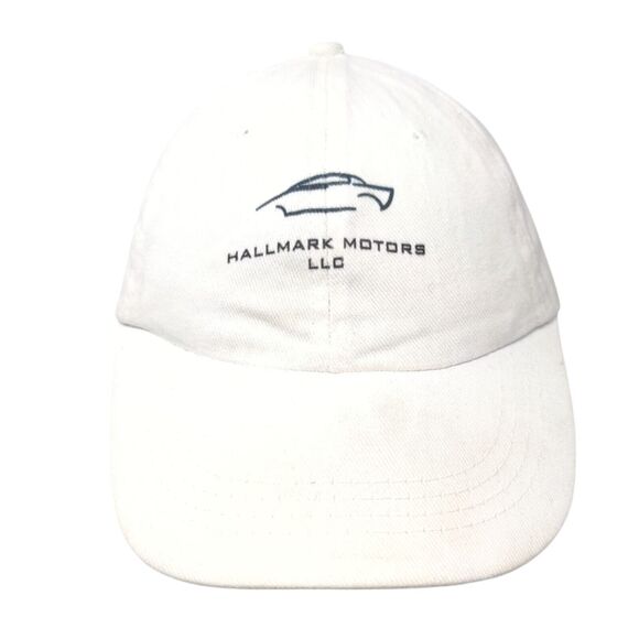 Hallmark Motors LLC Slideback Hat White One Size Adjustable 6 Panel - Picture 1 of 9